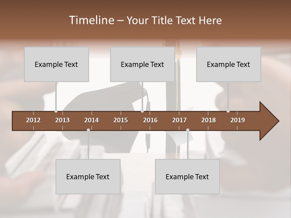 Hand Opening The Book Pile And The Graduation Accessories In The Center As Main Focus. PowerPoint Template
