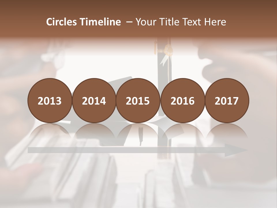 Hand Opening The Book Pile And The Graduation Accessories In The Center As Main Focus. PowerPoint Template