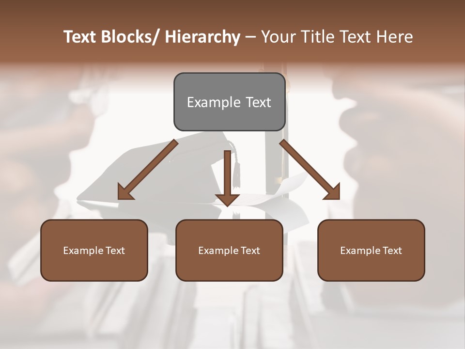 Hand Opening The Book Pile And The Graduation Accessories In The Center As Main Focus. PowerPoint Template