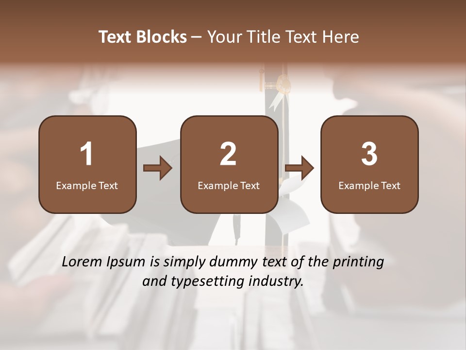 Hand Opening The Book Pile And The Graduation Accessories In The Center As Main Focus. PowerPoint Template
