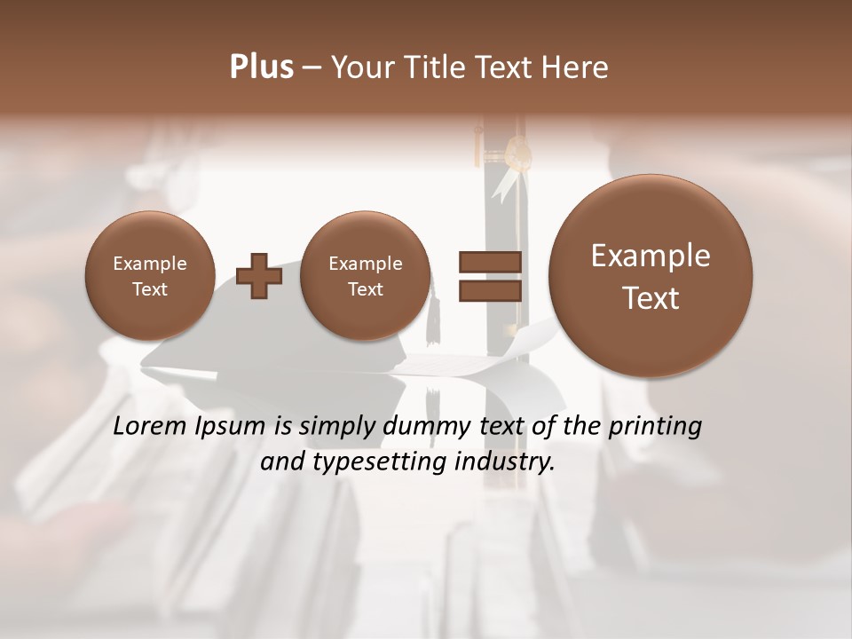 Hand Opening The Book Pile And The Graduation Accessories In The Center As Main Focus. PowerPoint Template