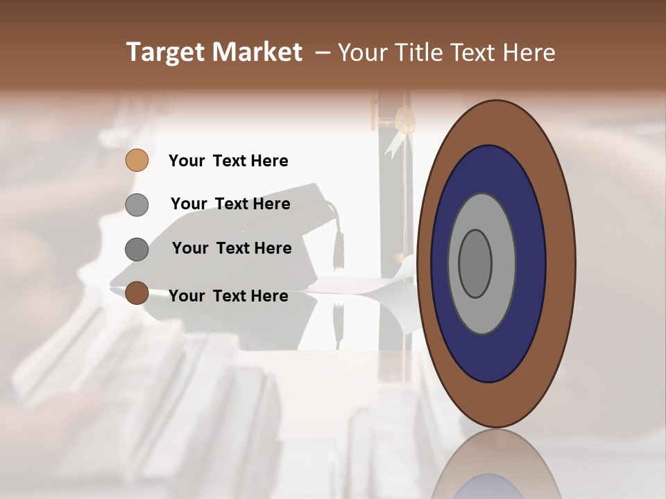 Hand Opening The Book Pile And The Graduation Accessories In The Center As Main Focus. PowerPoint Template