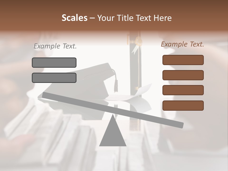 Hand Opening The Book Pile And The Graduation Accessories In The Center As Main Focus. PowerPoint Template