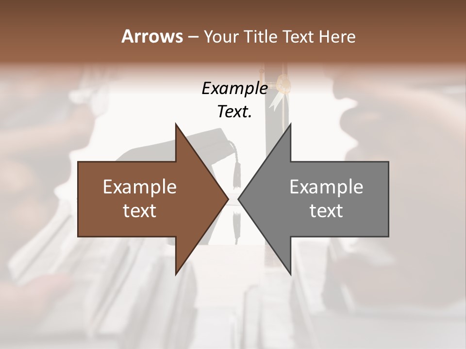 Hand Opening The Book Pile And The Graduation Accessories In The Center As Main Focus. PowerPoint Template