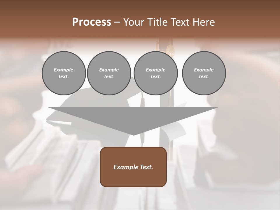 Hand Opening The Book Pile And The Graduation Accessories In The Center As Main Focus. PowerPoint Template