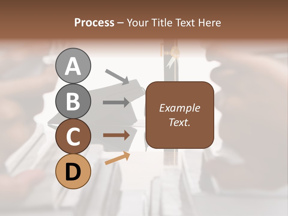 Hand Opening The Book Pile And The Graduation Accessories In The Center As Main Focus. PowerPoint Template