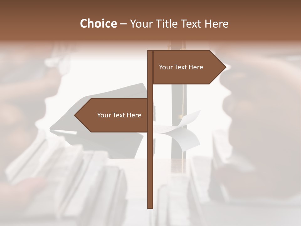 Hand Opening The Book Pile And The Graduation Accessories In The Center As Main Focus. PowerPoint Template