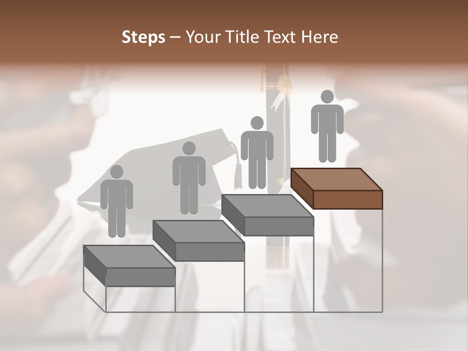 Hand Opening The Book Pile And The Graduation Accessories In The Center As Main Focus. PowerPoint Template