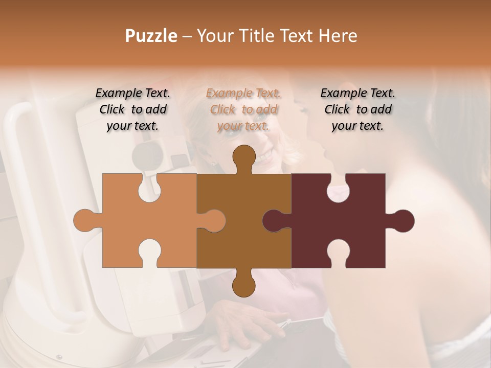 Nurse Assisting Patient Undergoing Mammogram PowerPoint Template