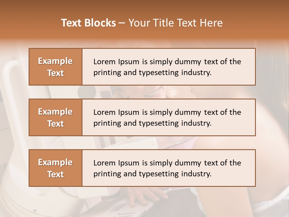 Nurse Assisting Patient Undergoing Mammogram PowerPoint Template