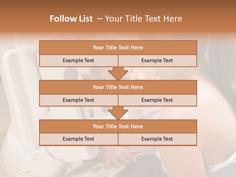 Nurse Assisting Patient Undergoing Mammogram PowerPoint Template