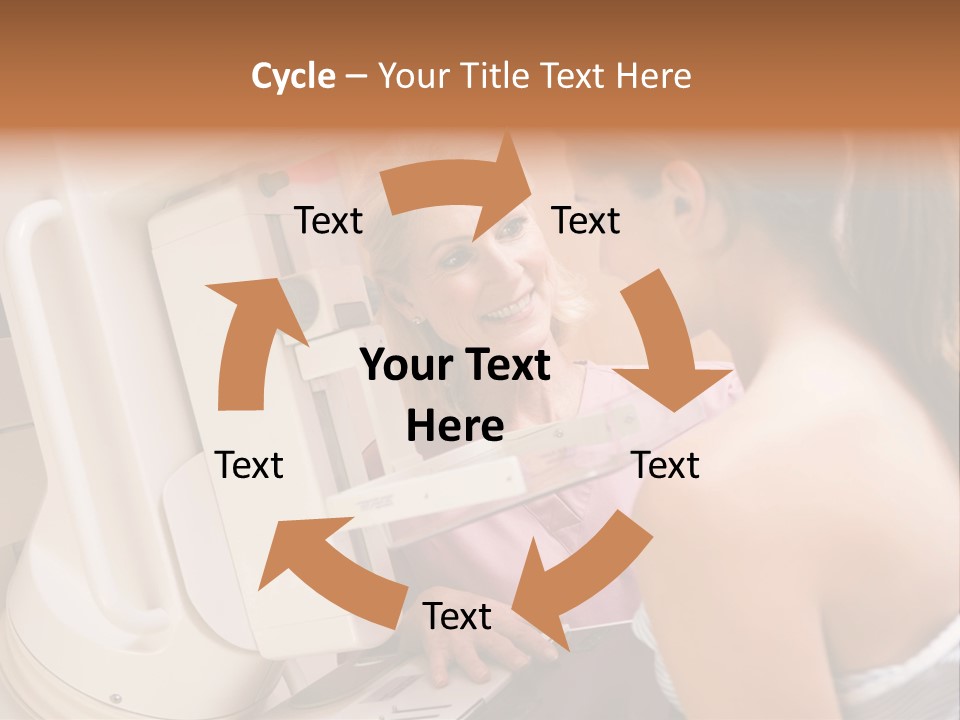Nurse Assisting Patient Undergoing Mammogram PowerPoint Template