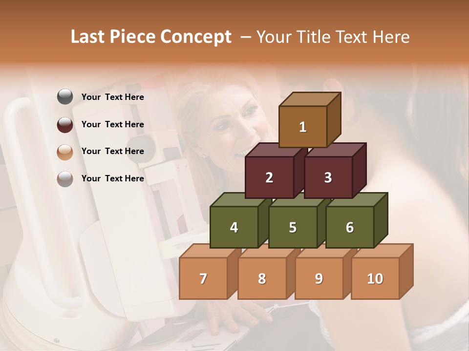 Nurse Assisting Patient Undergoing Mammogram PowerPoint Template
