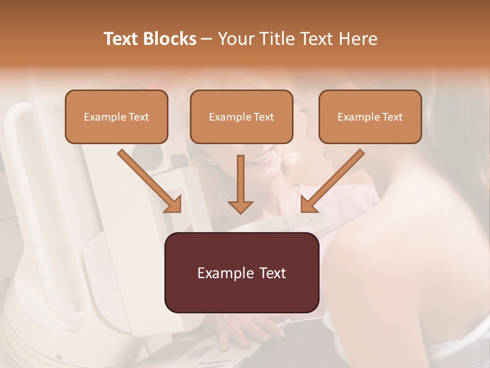 Nurse Assisting Patient Undergoing Mammogram PowerPoint Template