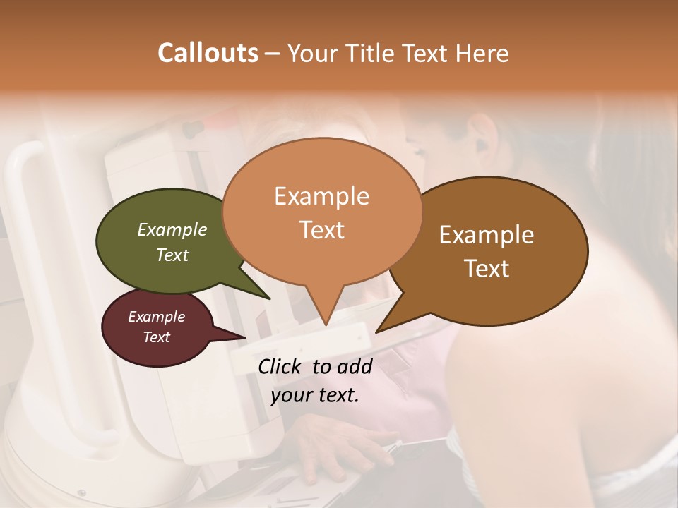 Nurse Assisting Patient Undergoing Mammogram PowerPoint Template