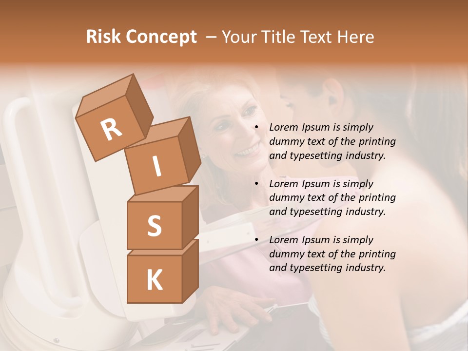 Nurse Assisting Patient Undergoing Mammogram PowerPoint Template