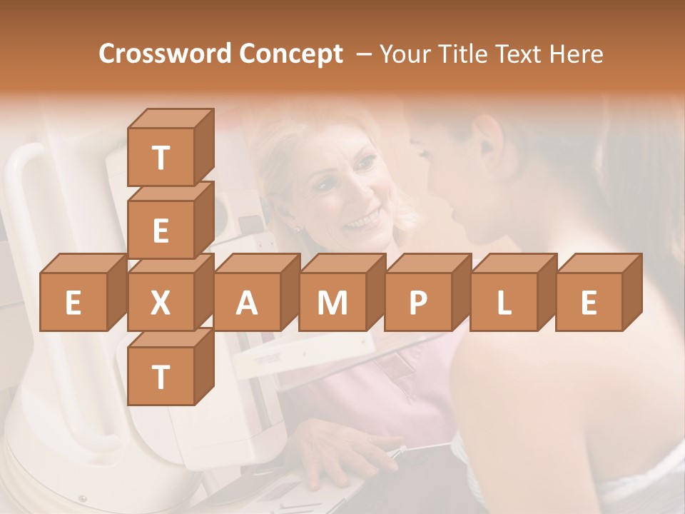 Nurse Assisting Patient Undergoing Mammogram PowerPoint Template