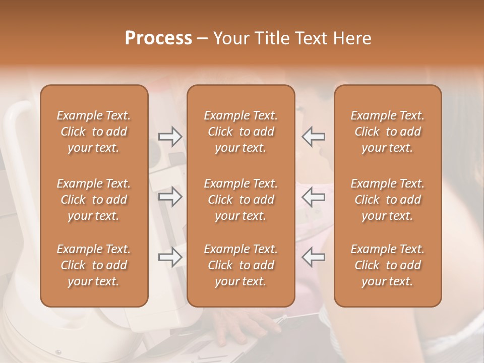 Nurse Assisting Patient Undergoing Mammogram PowerPoint Template