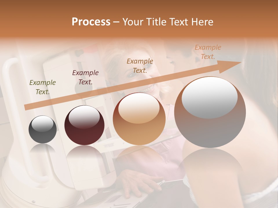 Nurse Assisting Patient Undergoing Mammogram PowerPoint Template