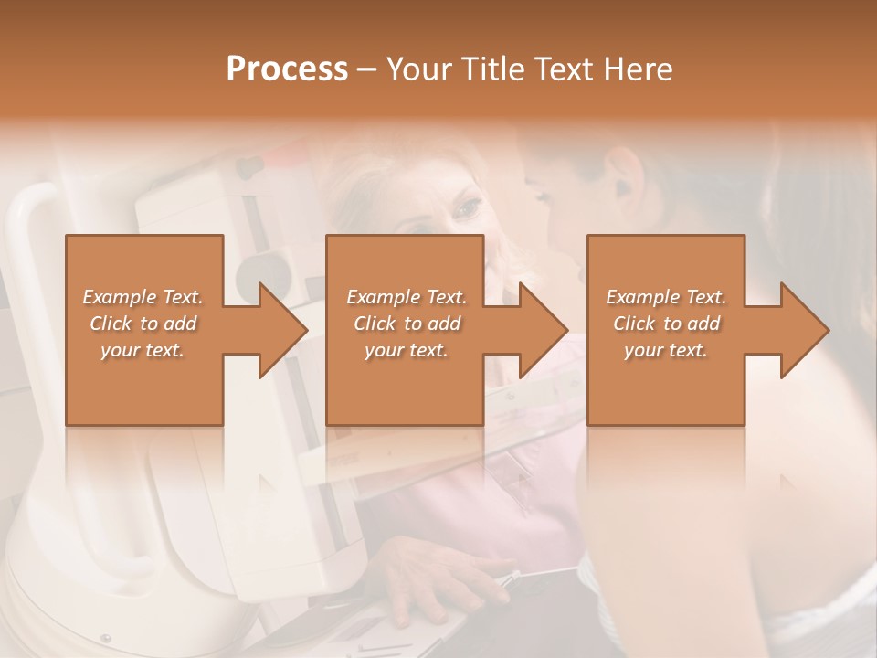 Nurse Assisting Patient Undergoing Mammogram PowerPoint Template
