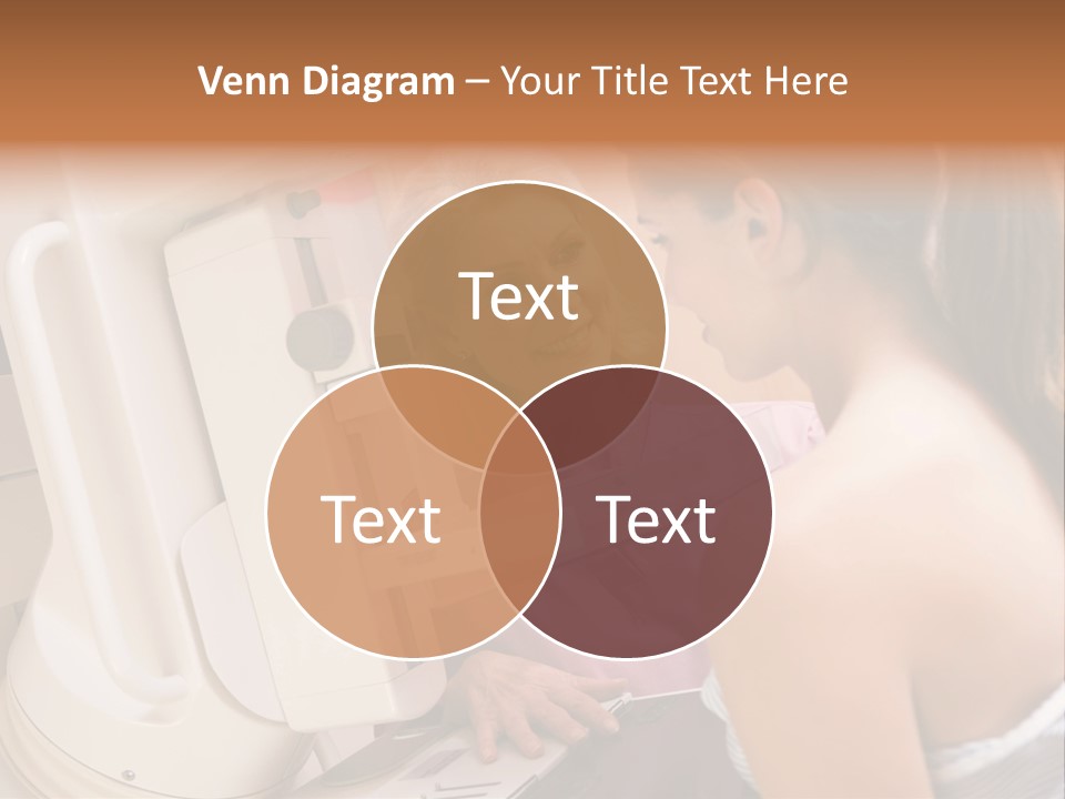 Nurse Assisting Patient Undergoing Mammogram PowerPoint Template