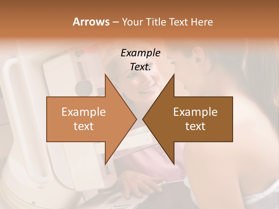 Nurse Assisting Patient Undergoing Mammogram PowerPoint Template