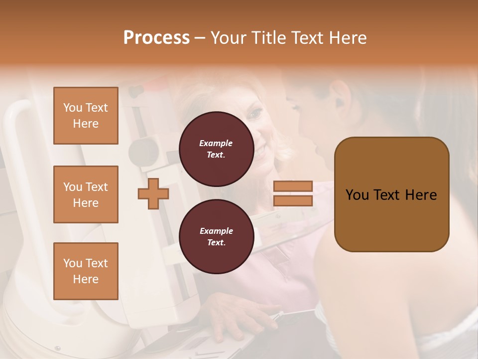 Nurse Assisting Patient Undergoing Mammogram PowerPoint Template