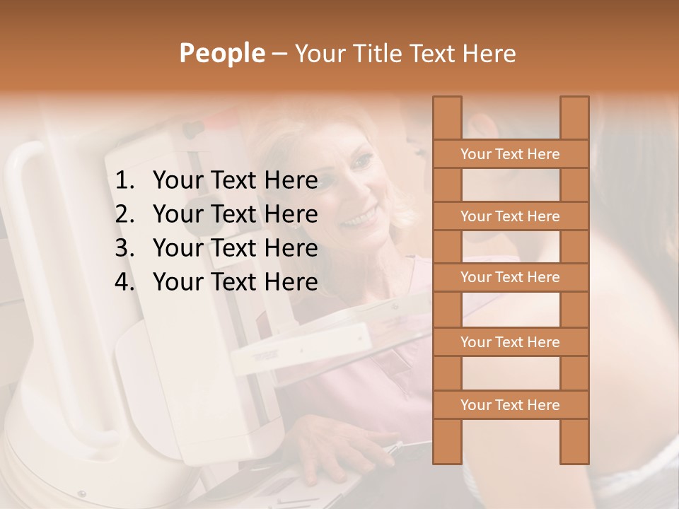 Nurse Assisting Patient Undergoing Mammogram PowerPoint Template