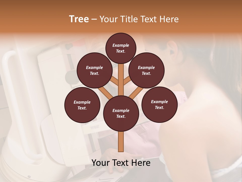 Nurse Assisting Patient Undergoing Mammogram PowerPoint Template