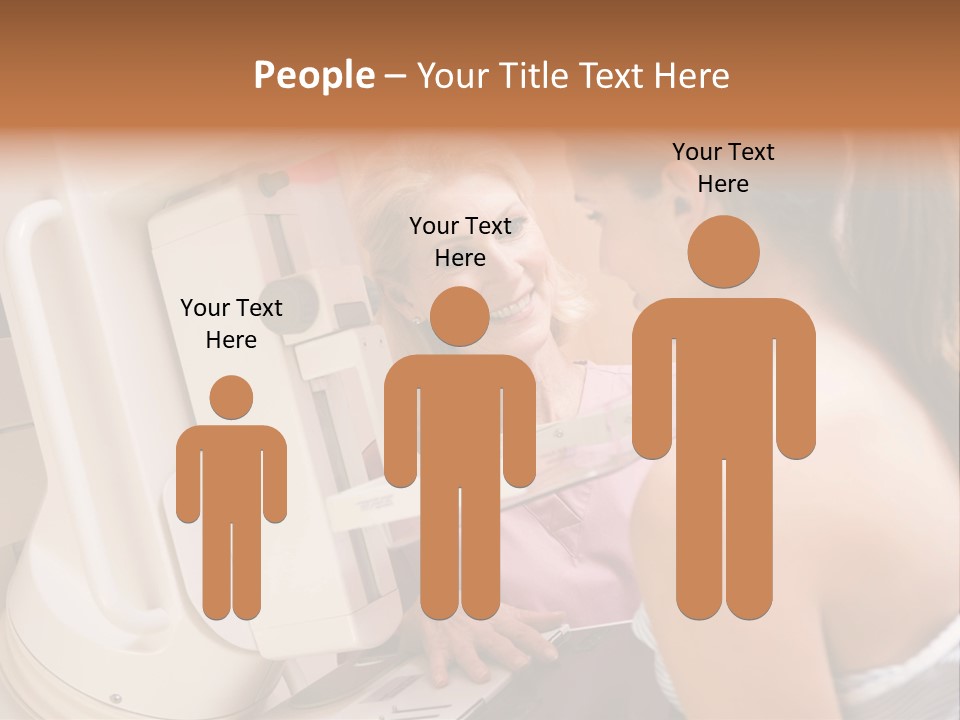 Nurse Assisting Patient Undergoing Mammogram PowerPoint Template