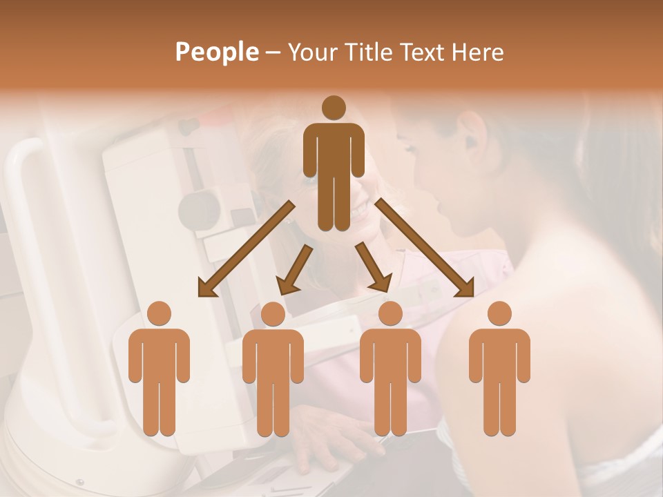 Nurse Assisting Patient Undergoing Mammogram PowerPoint Template