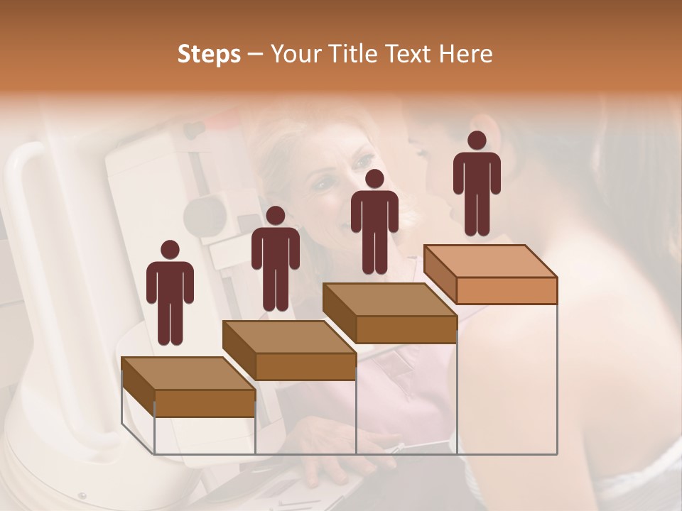 Nurse Assisting Patient Undergoing Mammogram PowerPoint Template