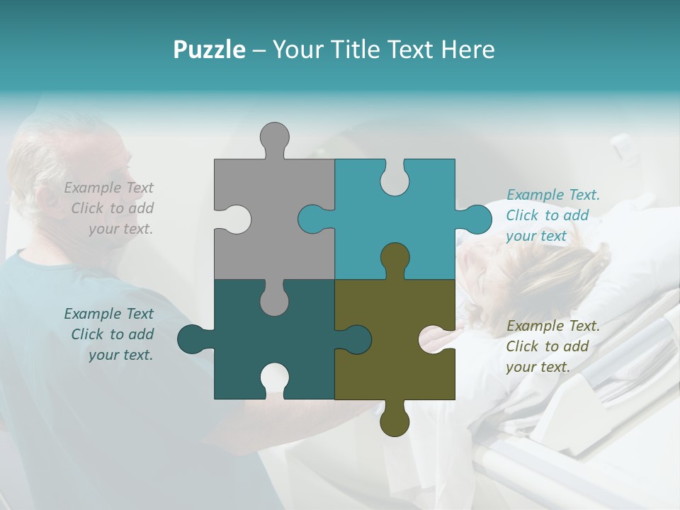 Doctor With Patient As They Prepare For A Computerized Axial Tomography (Cat) Scan PowerPoint Template