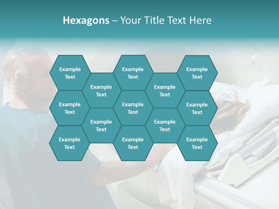 Doctor With Patient As They Prepare For A Computerized Axial Tomography (Cat) Scan PowerPoint Template