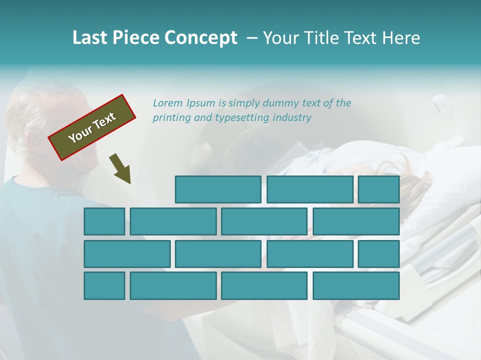 Doctor With Patient As They Prepare For A Computerized Axial Tomography (Cat) Scan PowerPoint Template