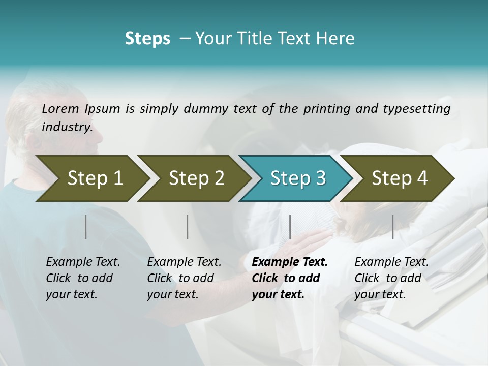 Doctor With Patient As They Prepare For A Computerized Axial Tomography (Cat) Scan PowerPoint Template