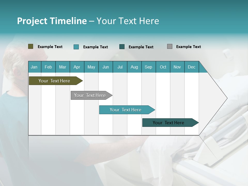 Doctor With Patient As They Prepare For A Computerized Axial Tomography (Cat) Scan PowerPoint Template