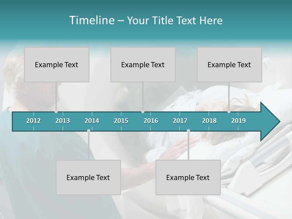 Doctor With Patient As They Prepare For A Computerized Axial Tomography (Cat) Scan PowerPoint Template