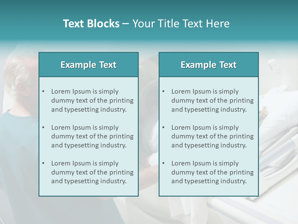 Doctor With Patient As They Prepare For A Computerized Axial Tomography (Cat) Scan PowerPoint Template
