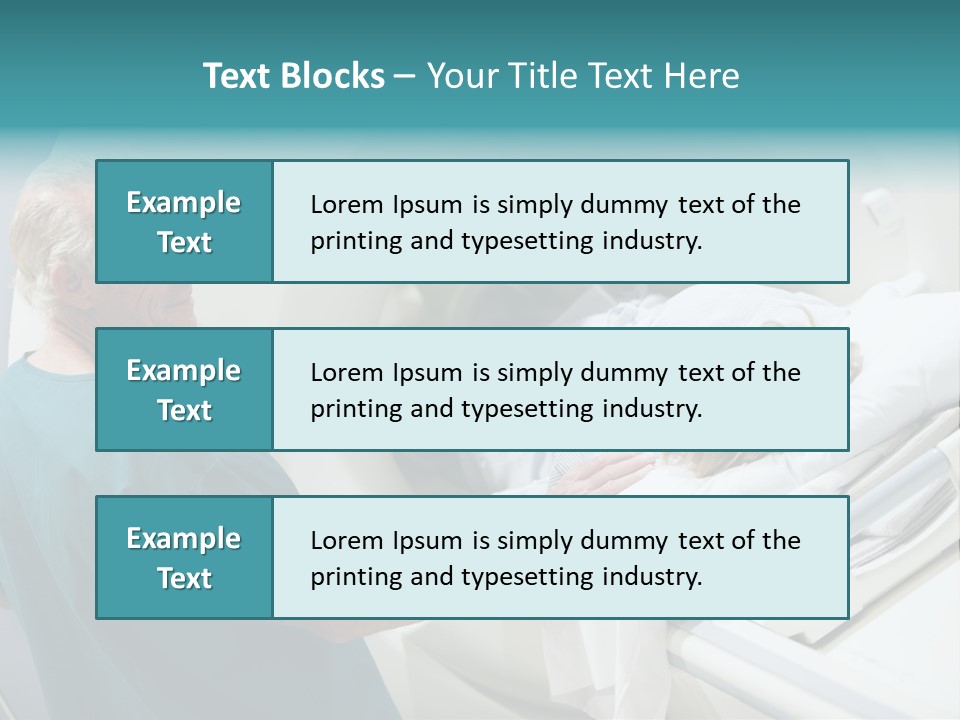 Doctor With Patient As They Prepare For A Computerized Axial Tomography (Cat) Scan PowerPoint Template
