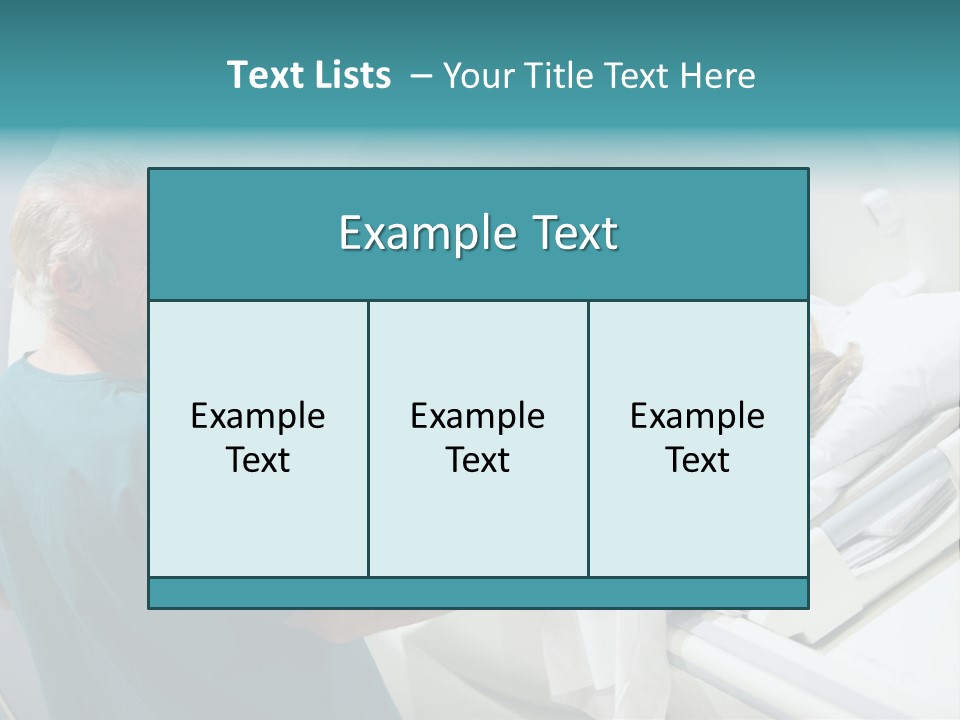 Doctor With Patient As They Prepare For A Computerized Axial Tomography (Cat) Scan PowerPoint Template