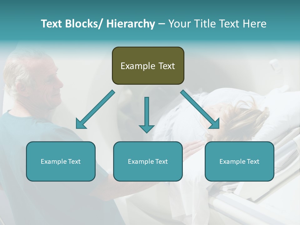 Doctor With Patient As They Prepare For A Computerized Axial Tomography (Cat) Scan PowerPoint Template