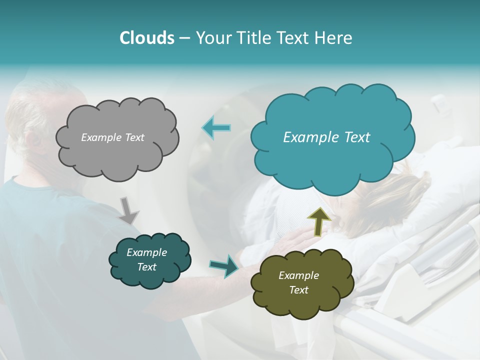 Doctor With Patient As They Prepare For A Computerized Axial Tomography (Cat) Scan PowerPoint Template