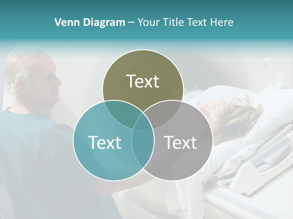 Doctor With Patient As They Prepare For A Computerized Axial Tomography (Cat) Scan PowerPoint Template