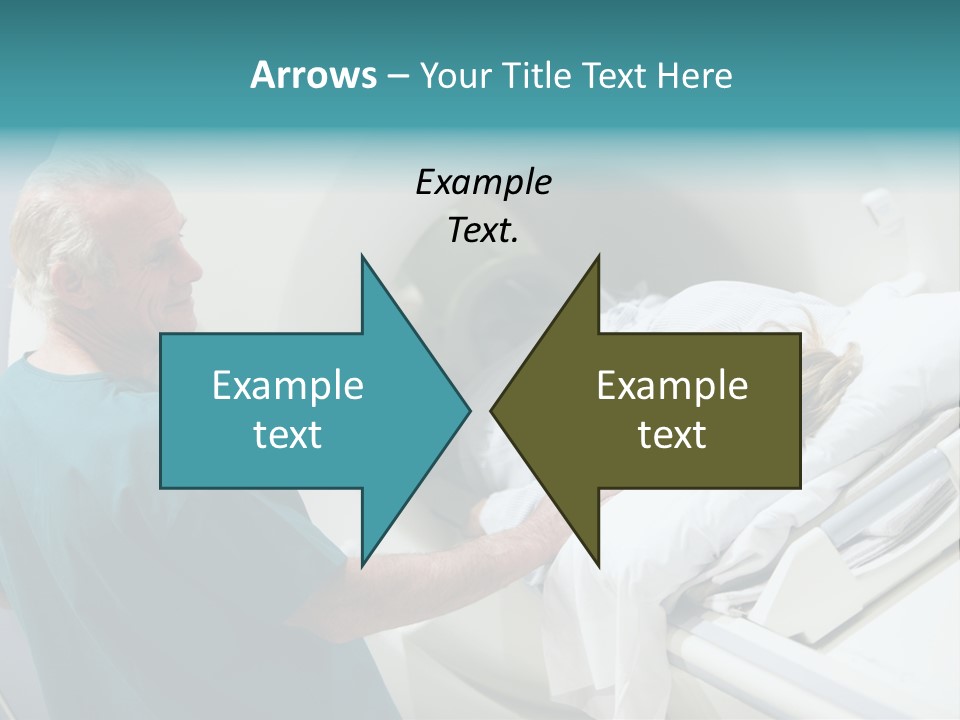 Doctor With Patient As They Prepare For A Computerized Axial Tomography (Cat) Scan PowerPoint Template
