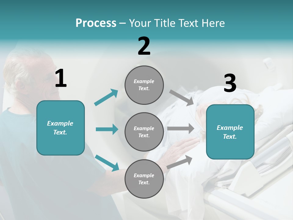 Doctor With Patient As They Prepare For A Computerized Axial Tomography (Cat) Scan PowerPoint Template