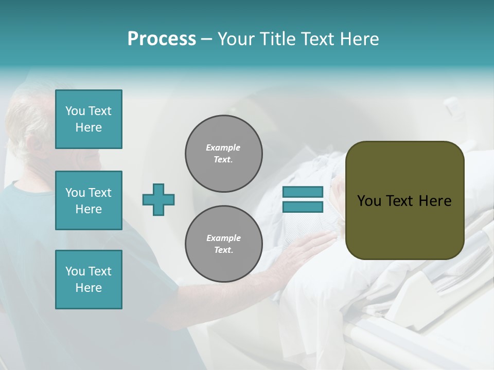 Doctor With Patient As They Prepare For A Computerized Axial Tomography (Cat) Scan PowerPoint Template