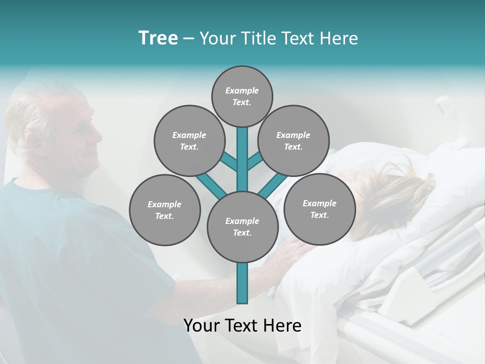 Doctor With Patient As They Prepare For A Computerized Axial Tomography (Cat) Scan PowerPoint Template