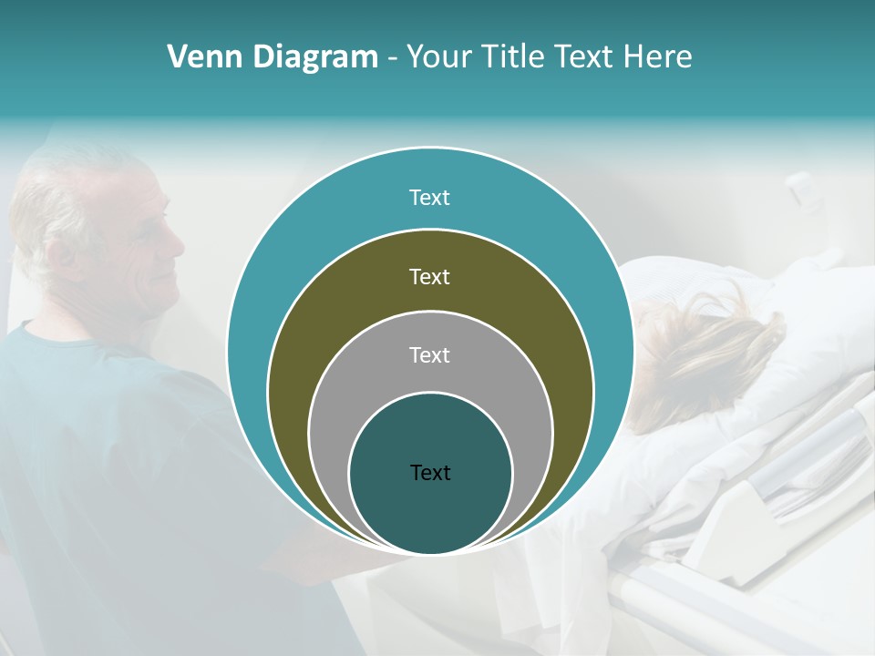 Doctor With Patient As They Prepare For A Computerized Axial Tomography (Cat) Scan PowerPoint Template