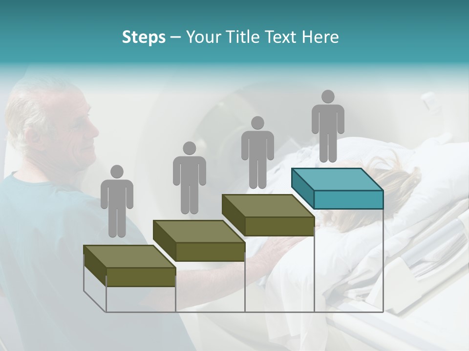 Doctor With Patient As They Prepare For A Computerized Axial Tomography (Cat) Scan PowerPoint Template